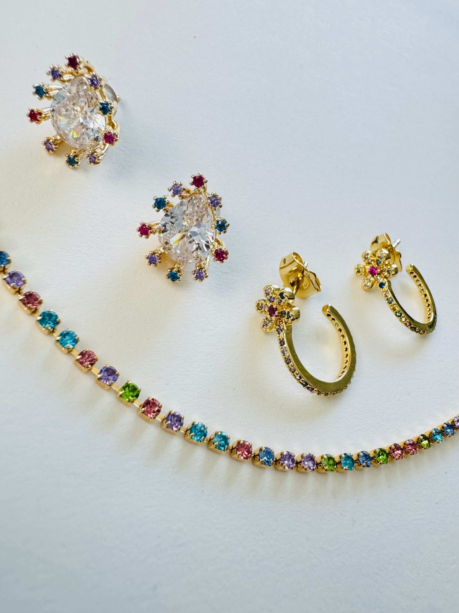 Rainbow Blossom Earrings