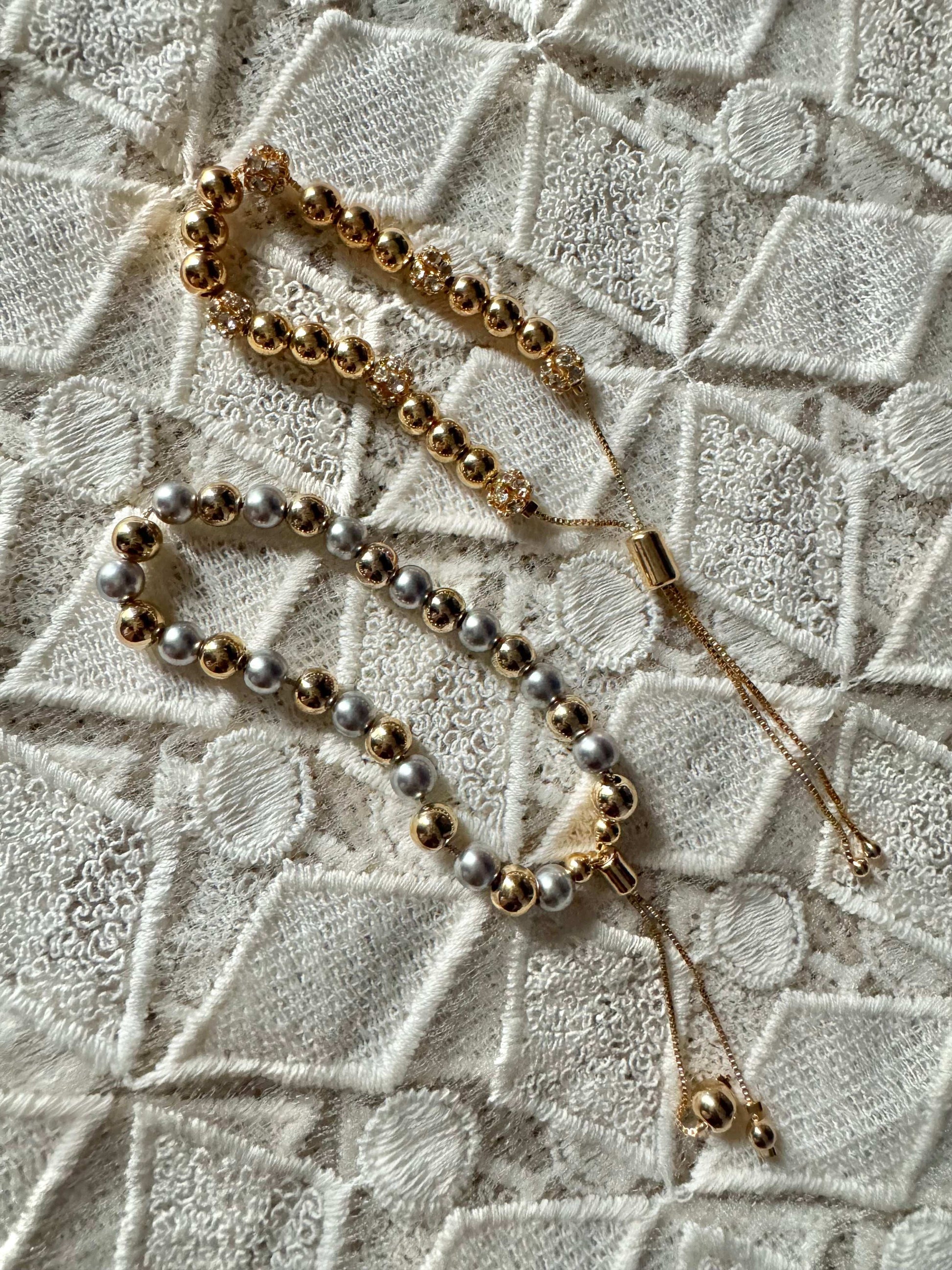 Sol Beaded Bracelet in Gold and Silver