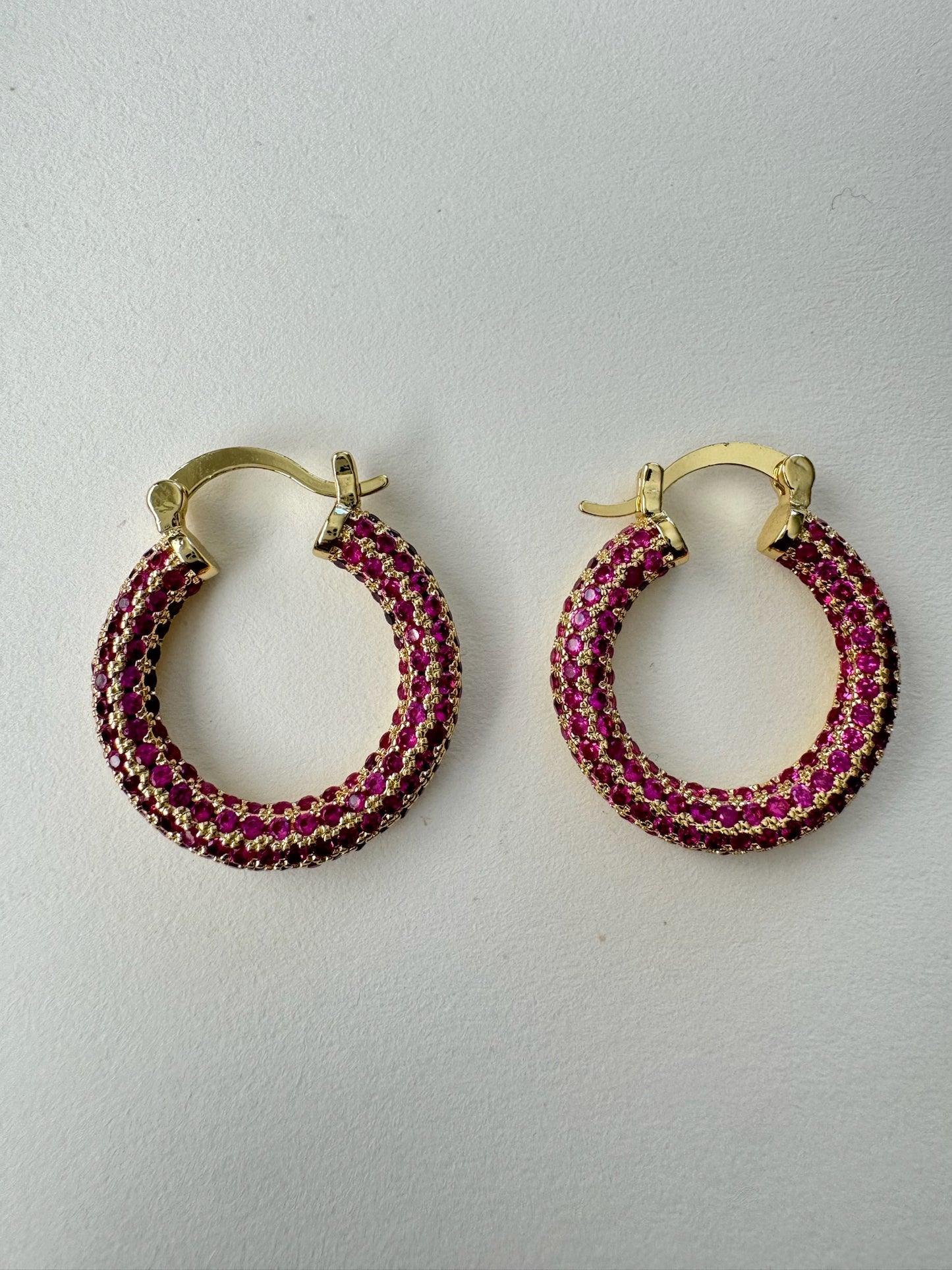 Hot Pink Holly Hoops
