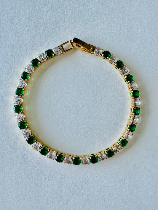 Clover Dotted Tennis Bracelet Front