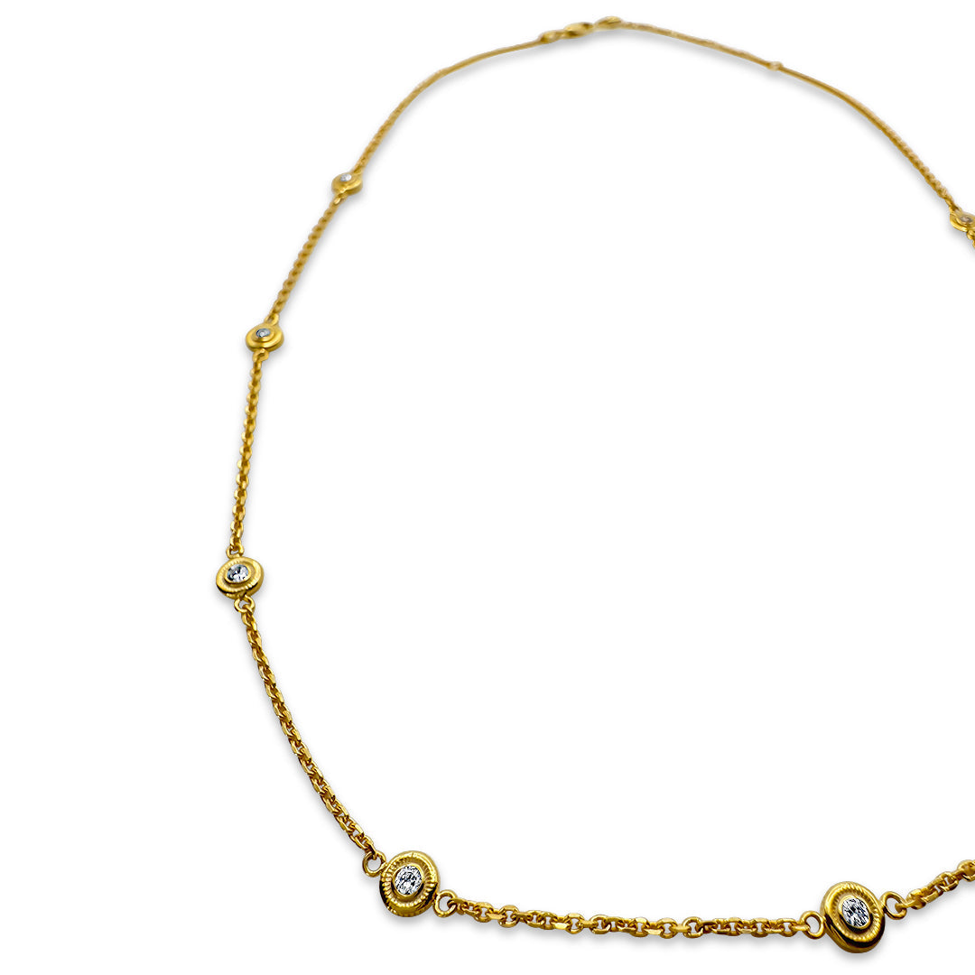 Diamond Palm Necklace