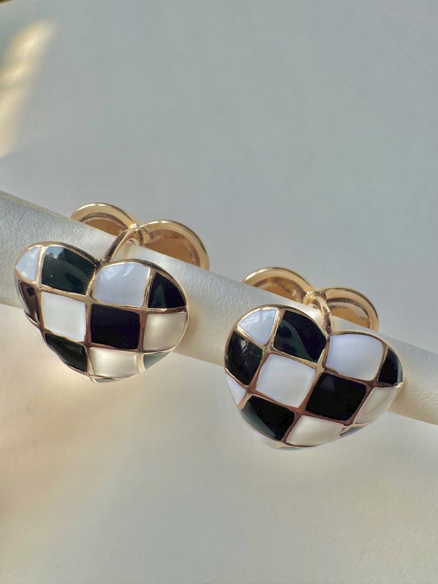 Checked Heart Cuffs