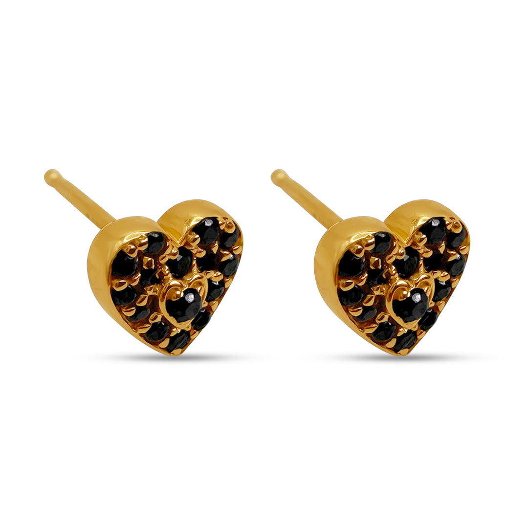 Black Heart Studs