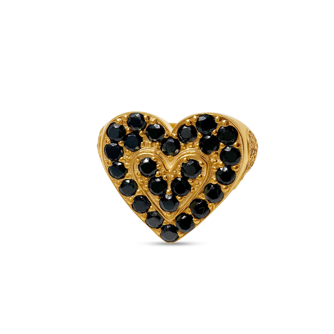Deluxe Black Heart Signet
