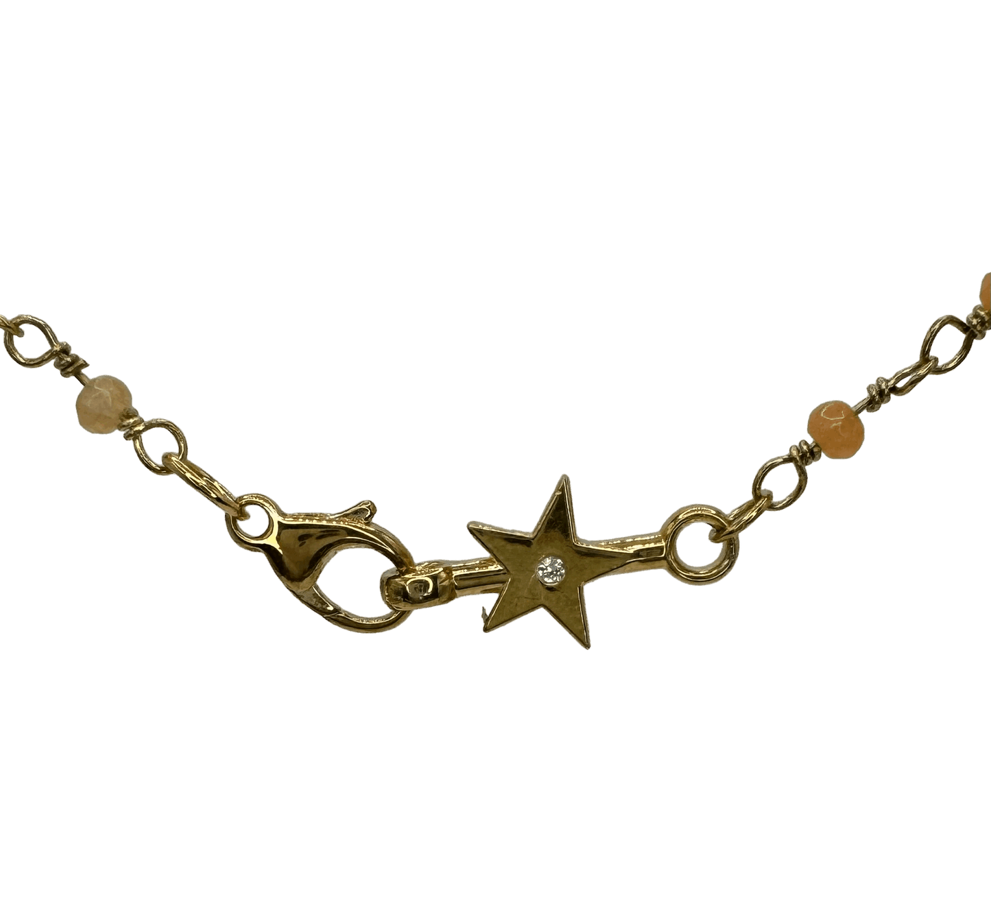 Citrine Beaded Chain Necklace