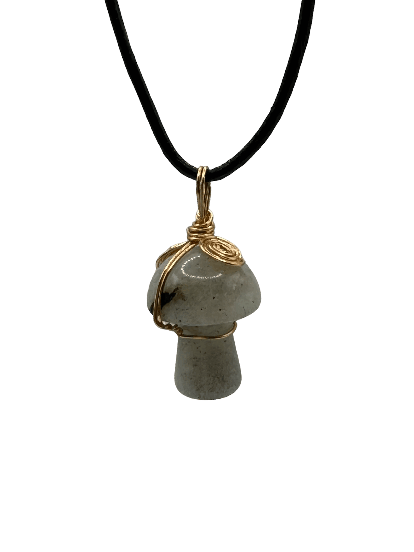 Labradorite Mushroom Amulet