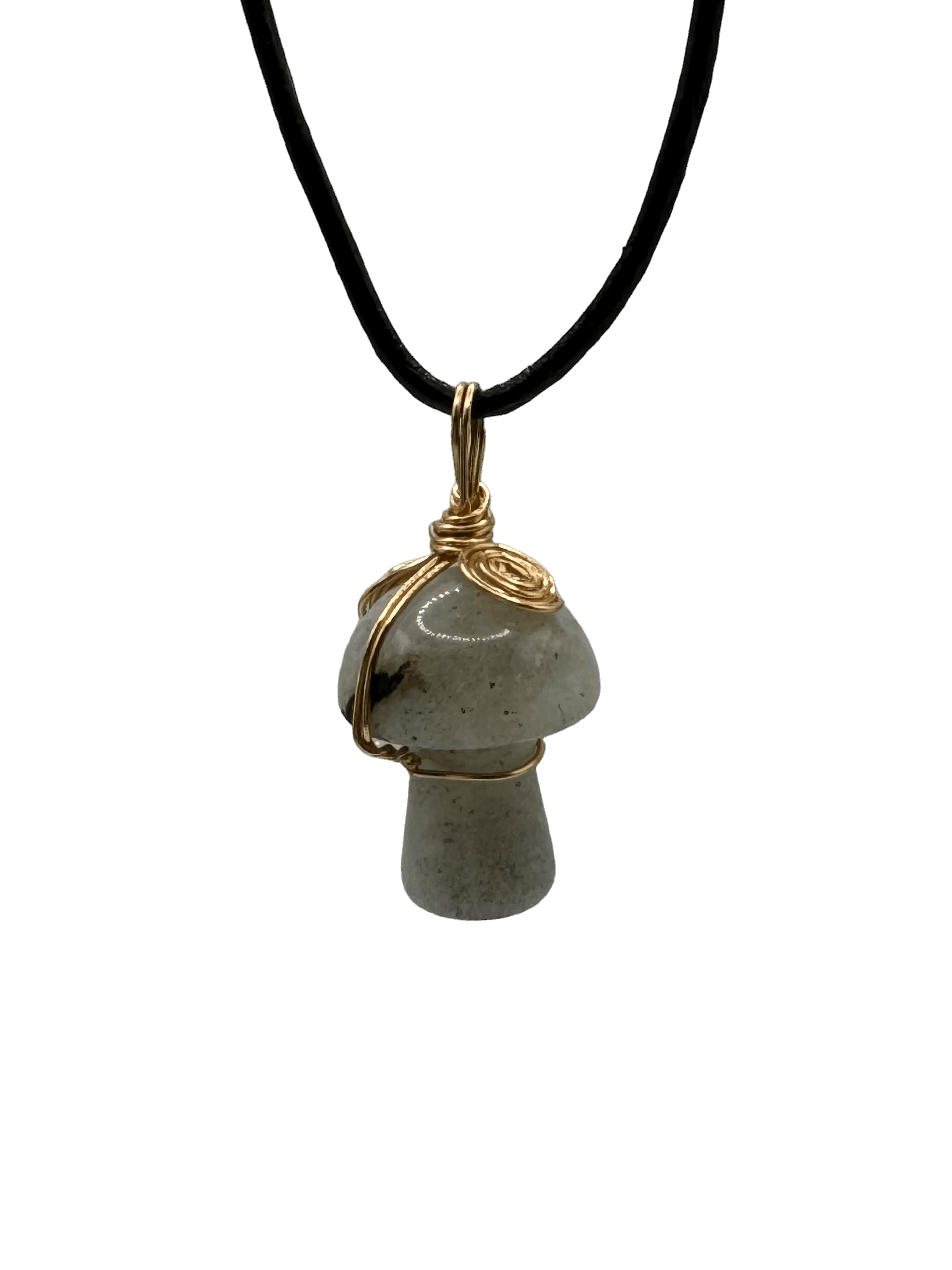 Labradorite Mushroom Amulet