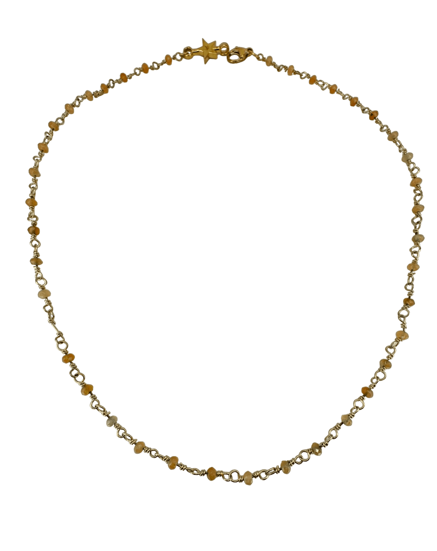 Citrine Beaded Chain Necklace