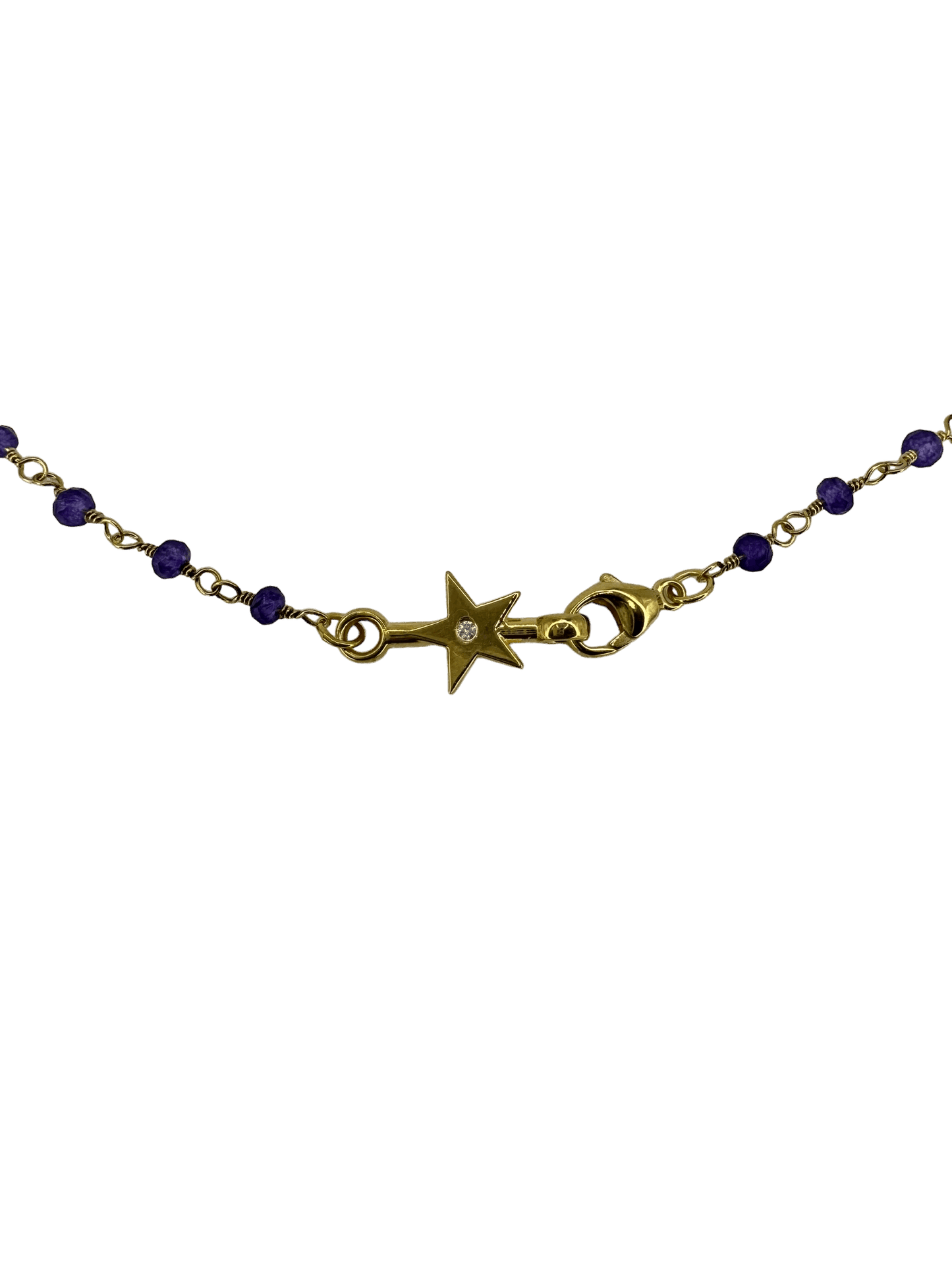 Amethyst Beaded Chain Bracelet