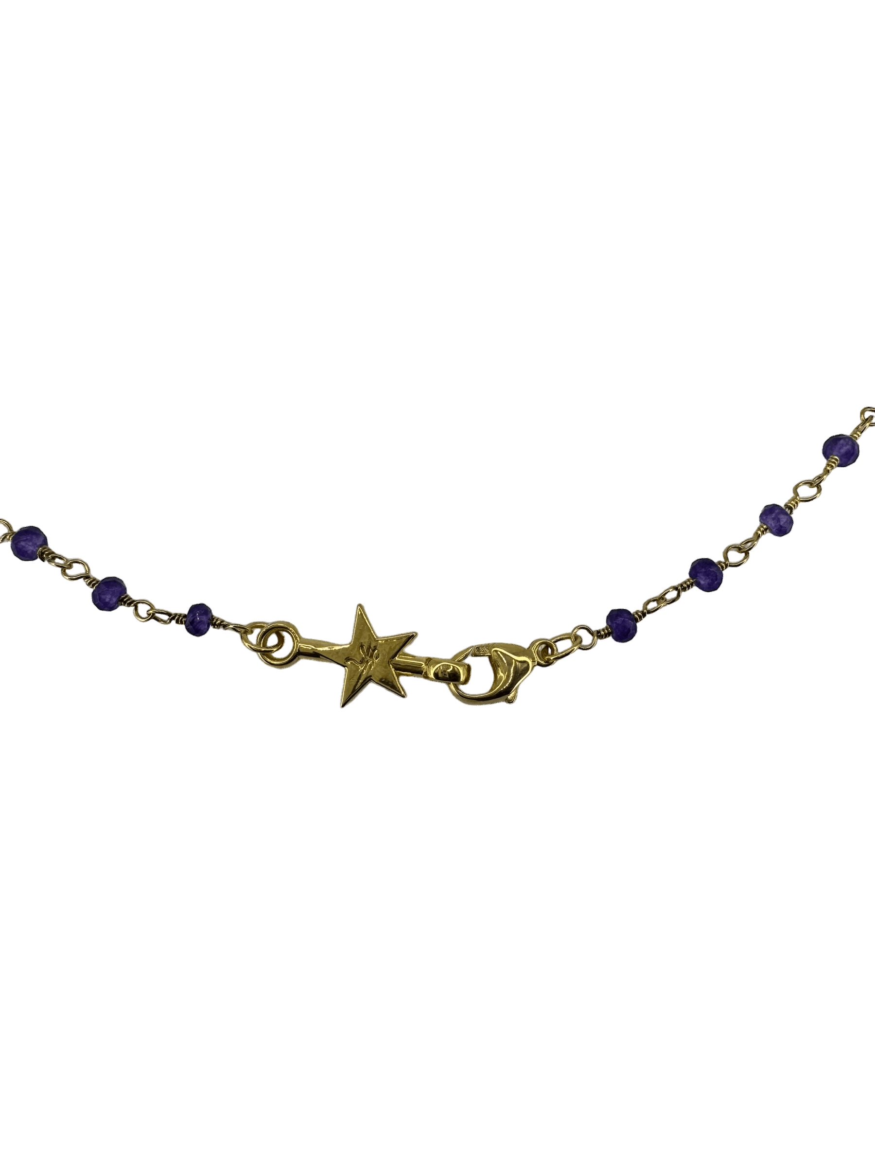 Amethyst Beaded Chain Bracelet