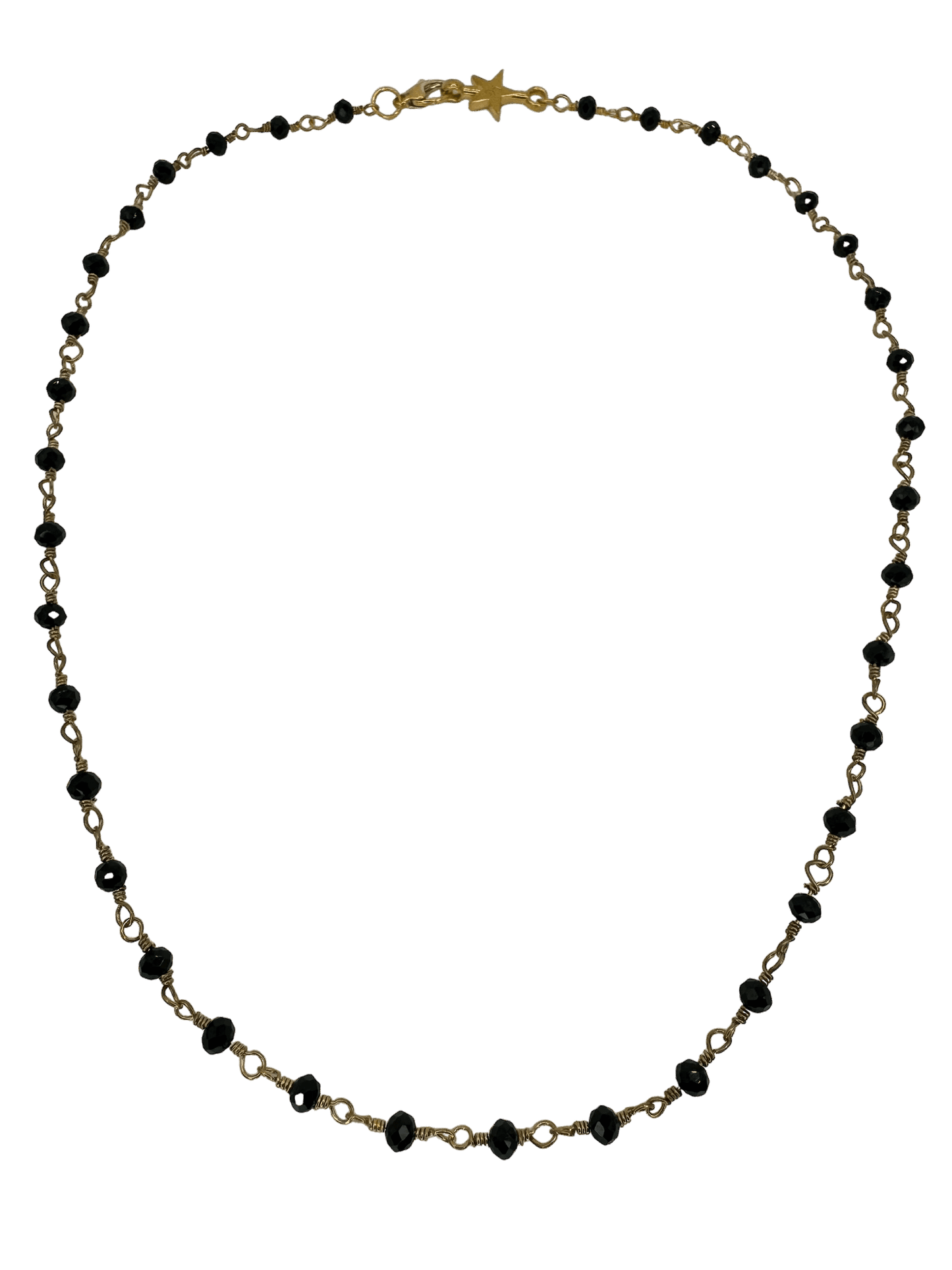 Onyx Beaded Chain Necklace