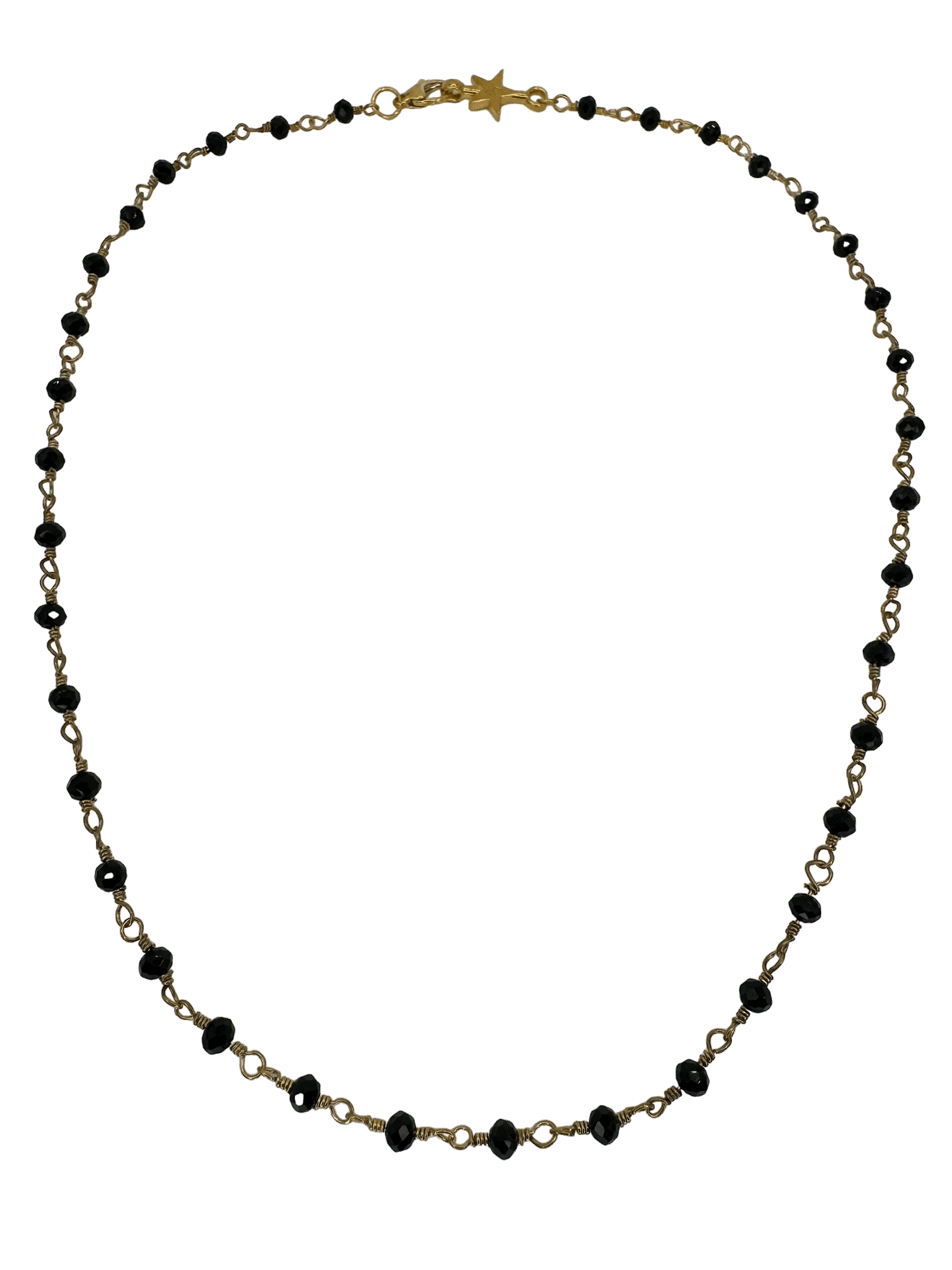 Onyx Beaded Chain Necklace