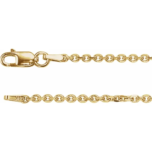 1.75mm Diamond-Cut Cable Chain