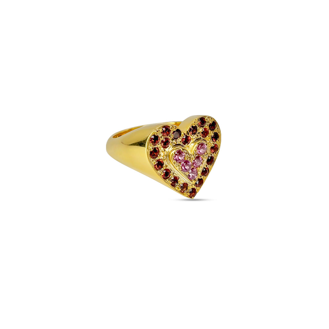 Pulsing Heart Signet Ring