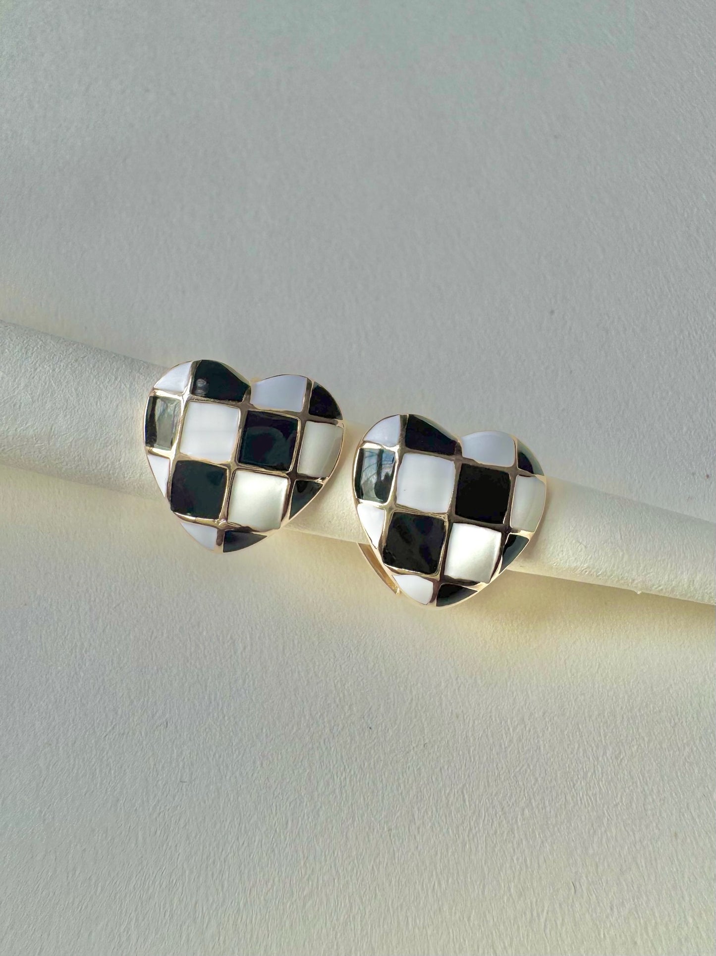 Checked Heart Cuffs