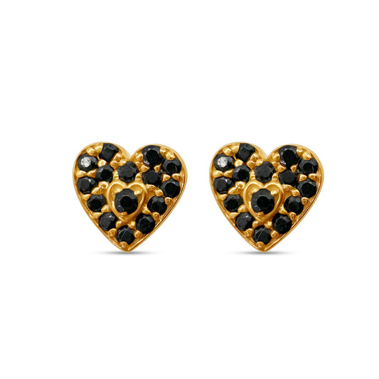 Black Heart Studs