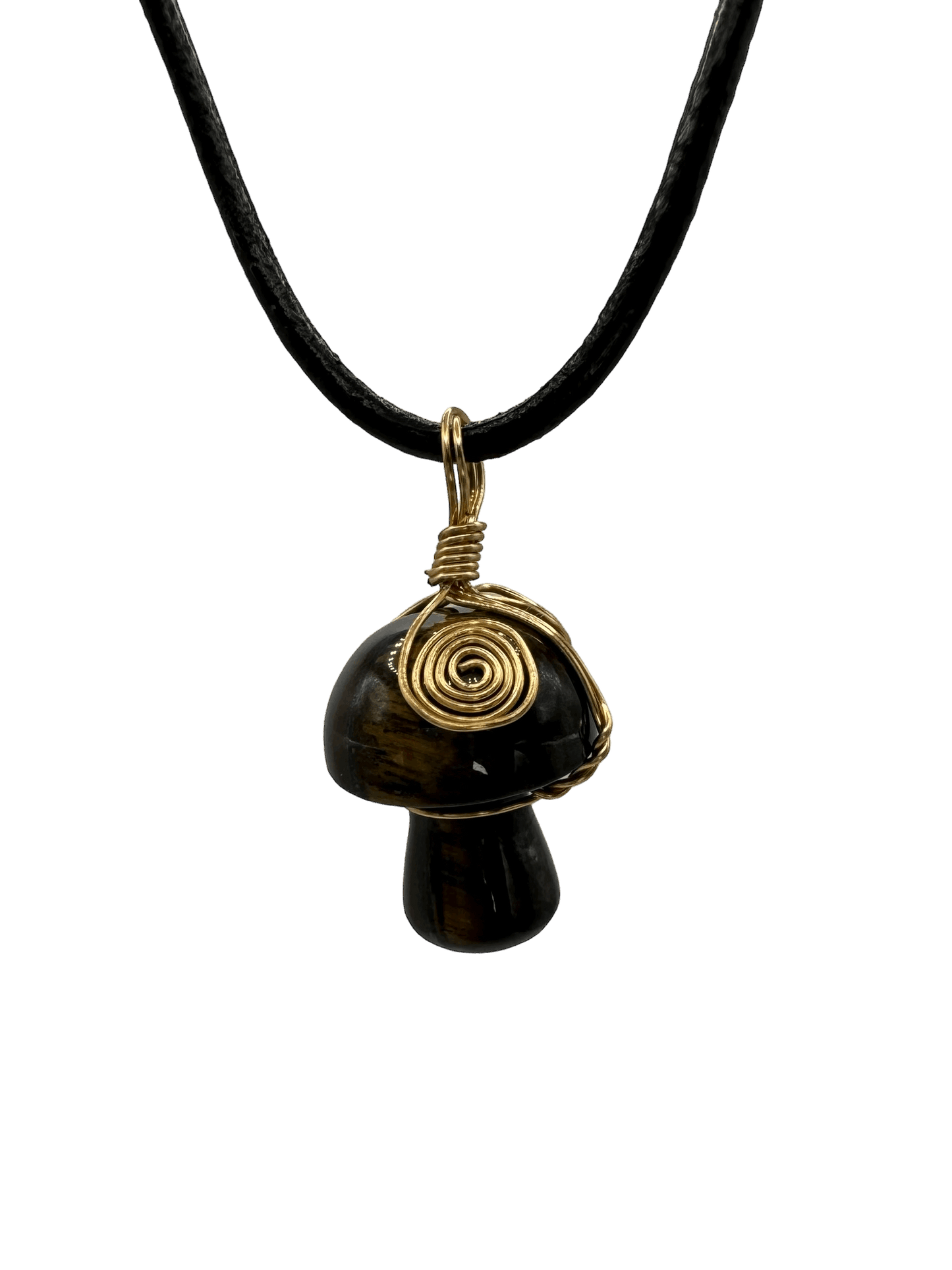 Tiger’s Eye Mushroom Amulet