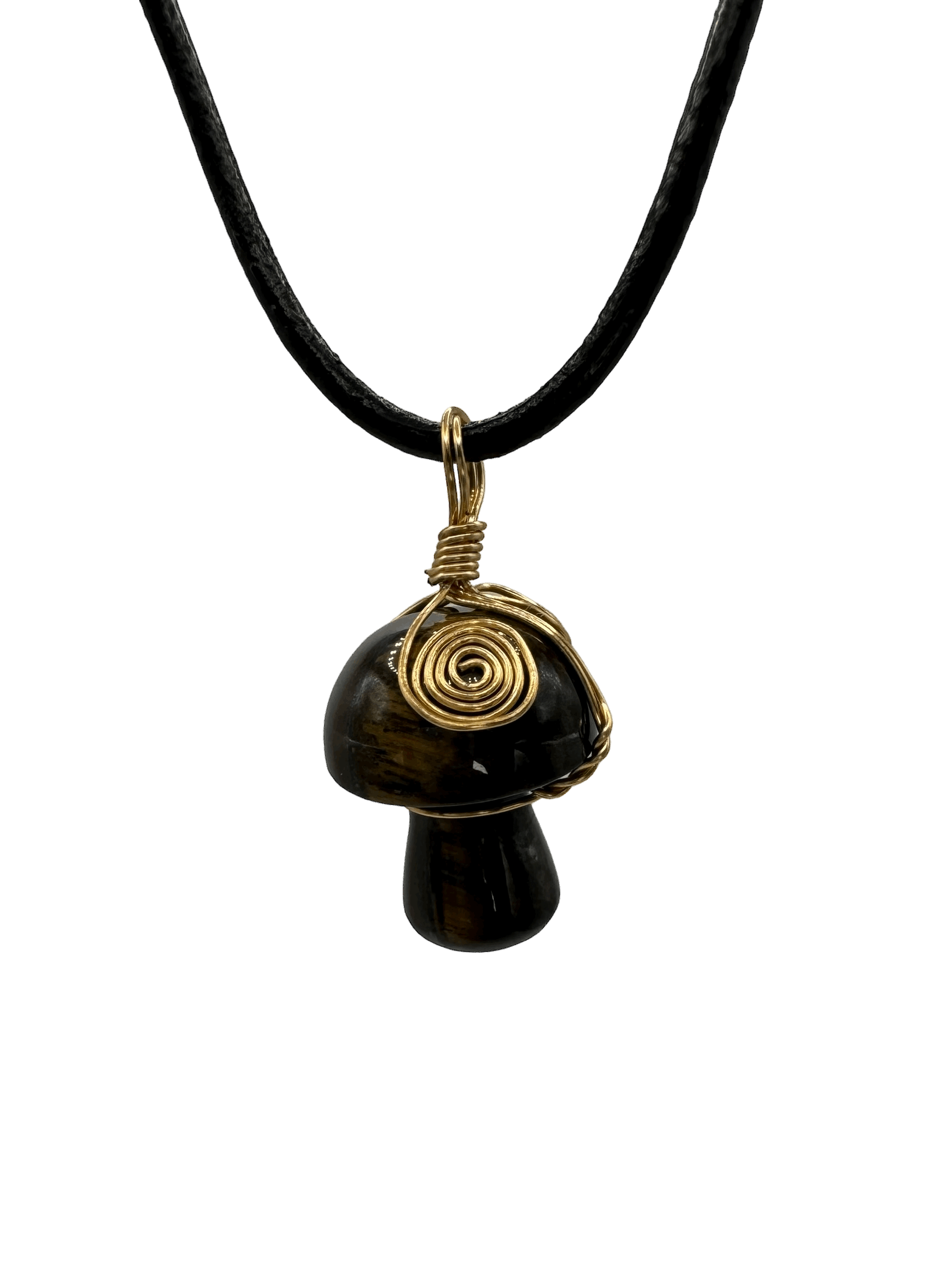 Tiger’s Eye Mushroom Amulet