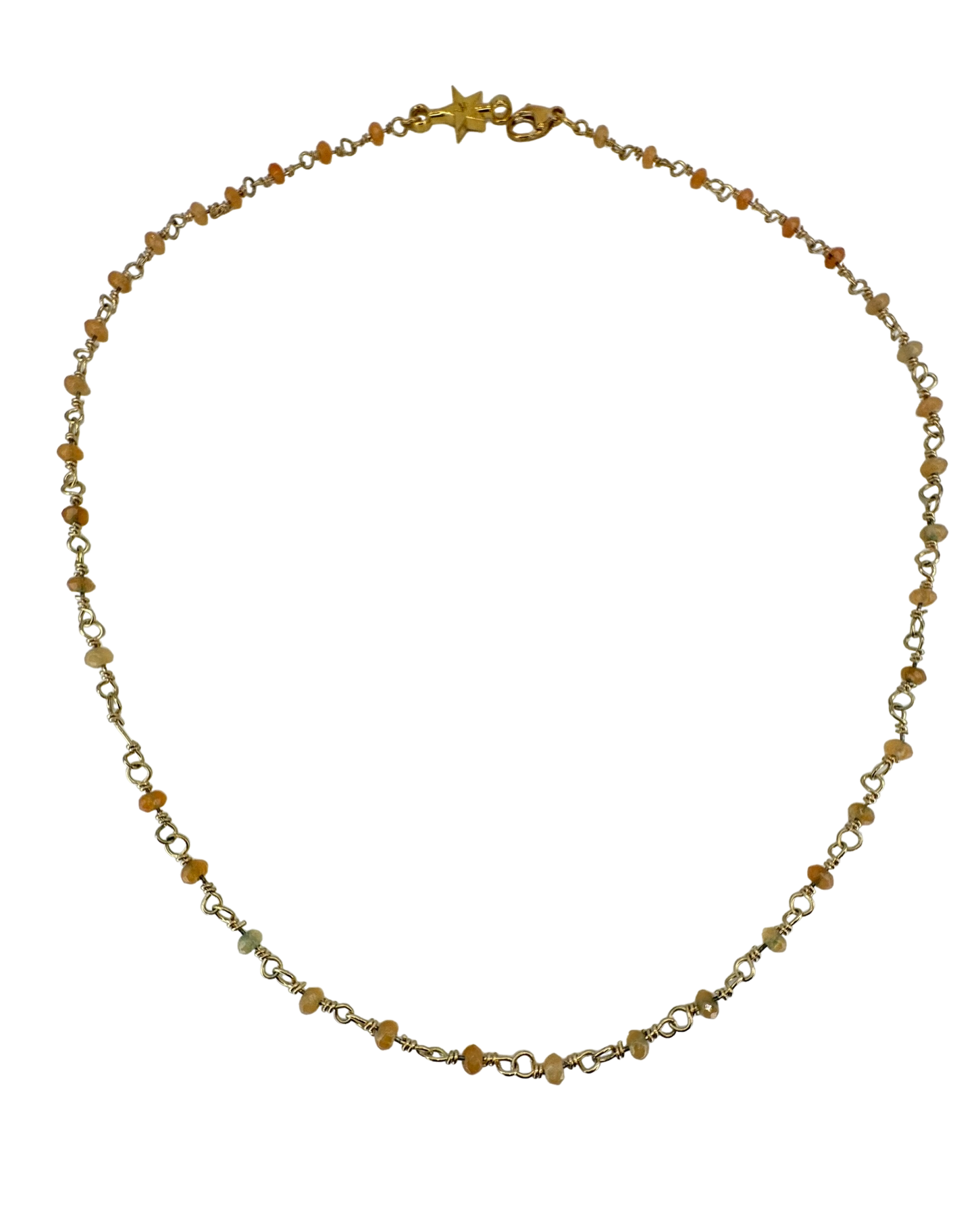 Citrine Beaded Chain Necklace