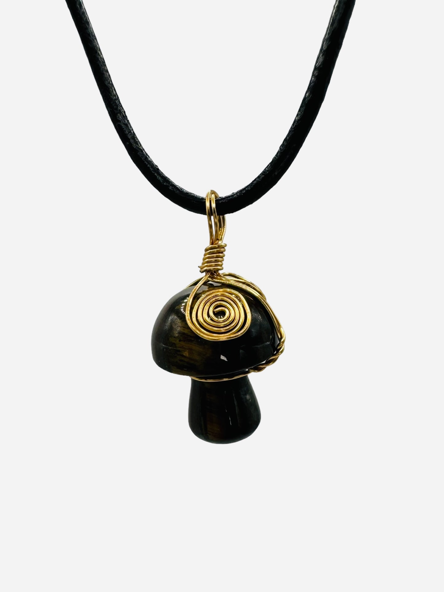 Tiger’s Eye Mushroom Amulet