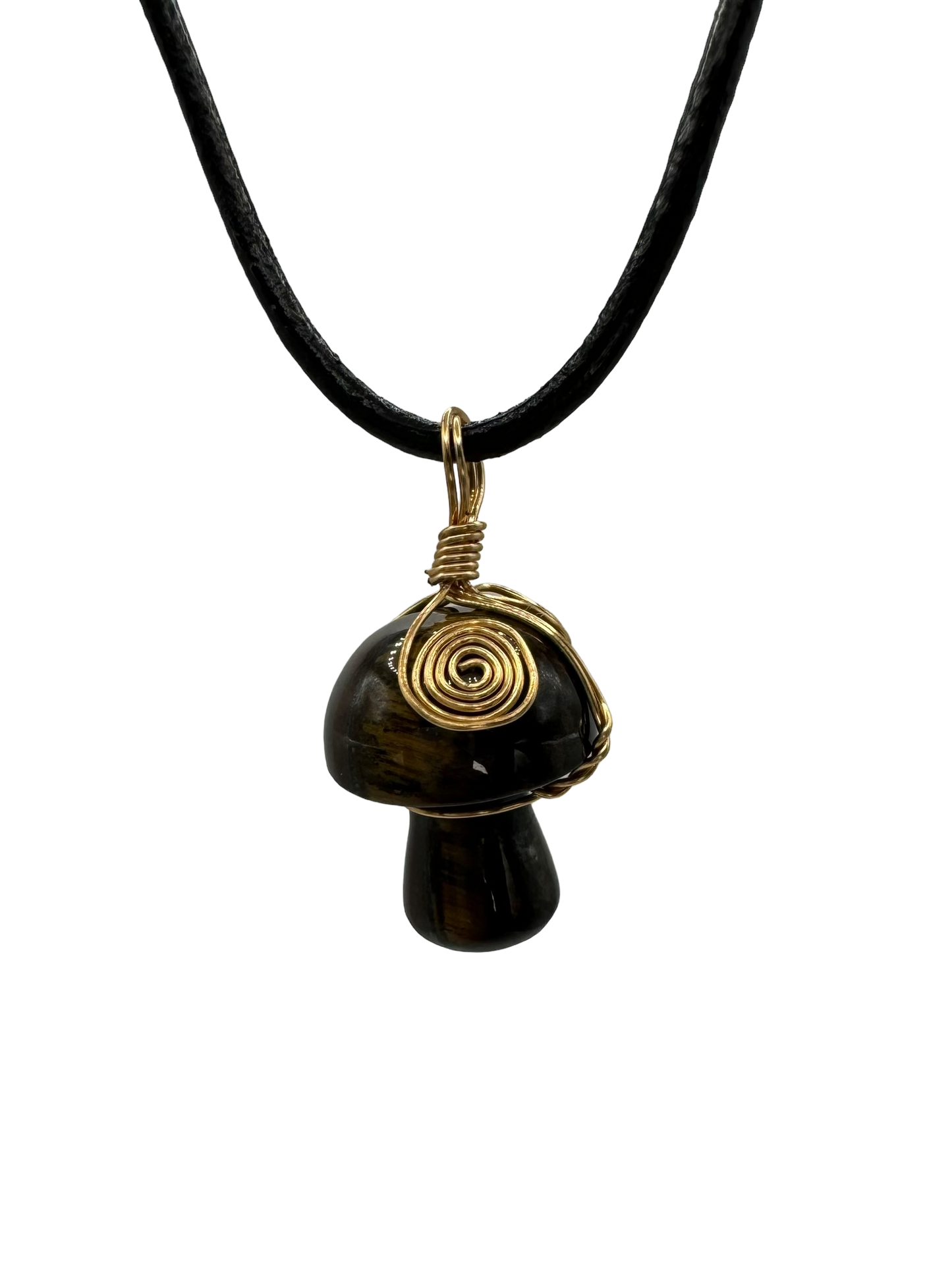 Tiger’s Eye Mushroom Pendant