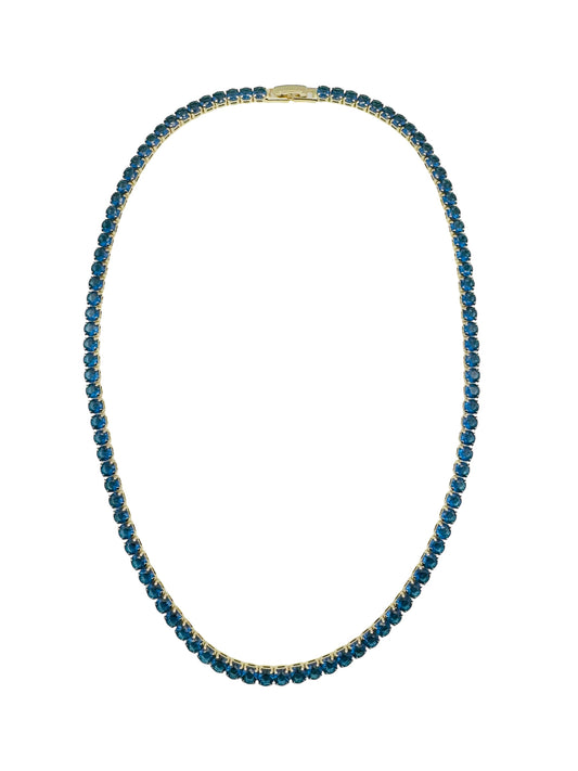 Bahama Blue Tennis Necklace