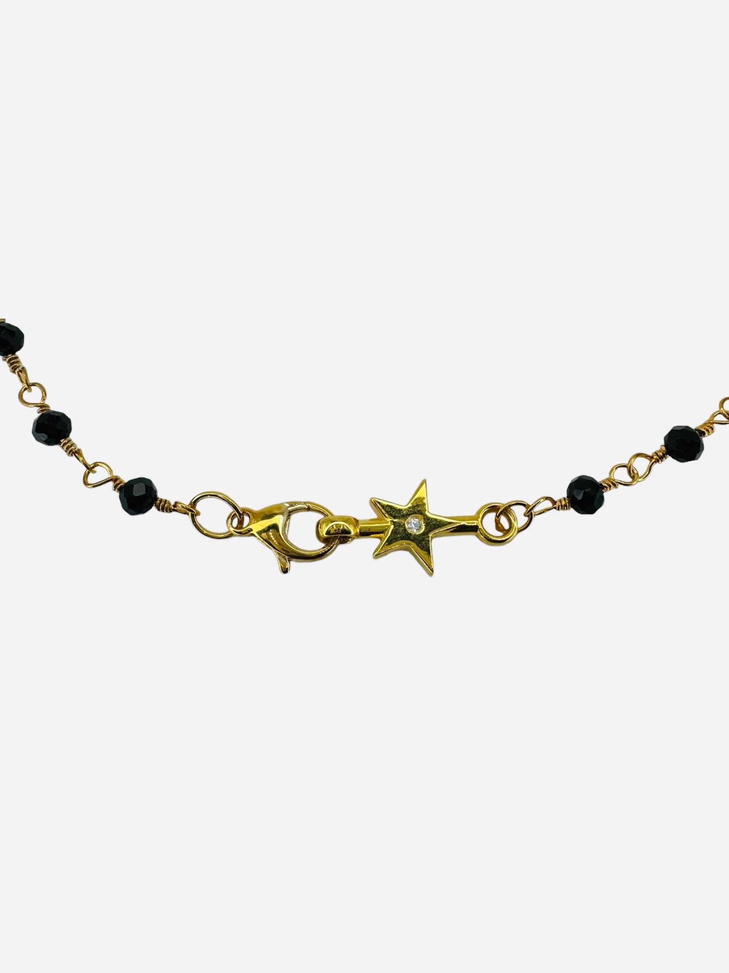 Onyx Beaded Chain Bracelet