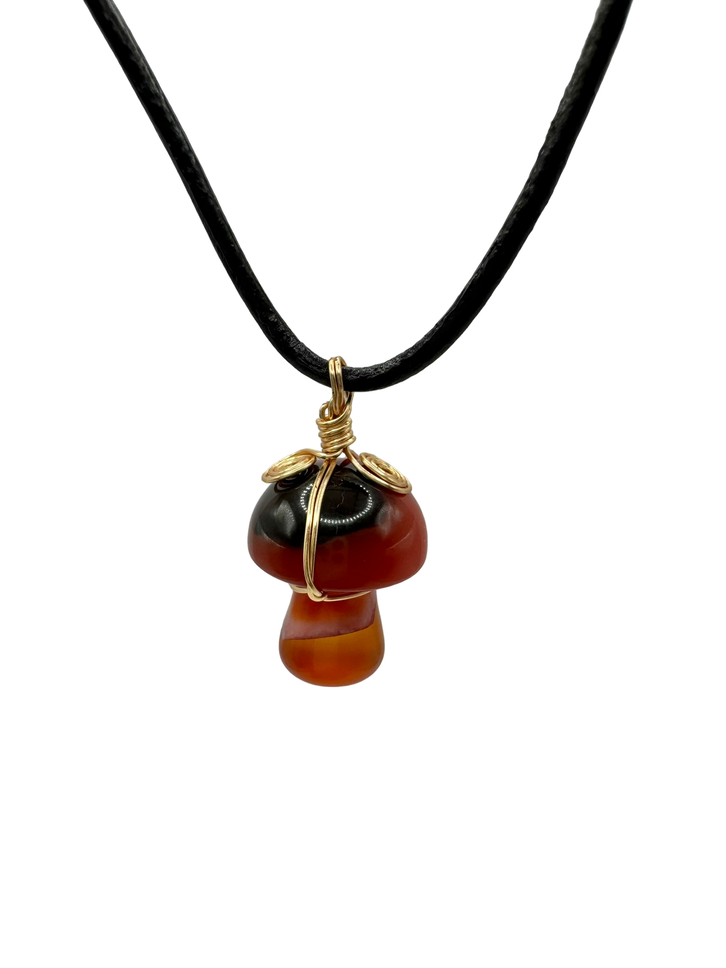 Carnelian Mushroom Pendant