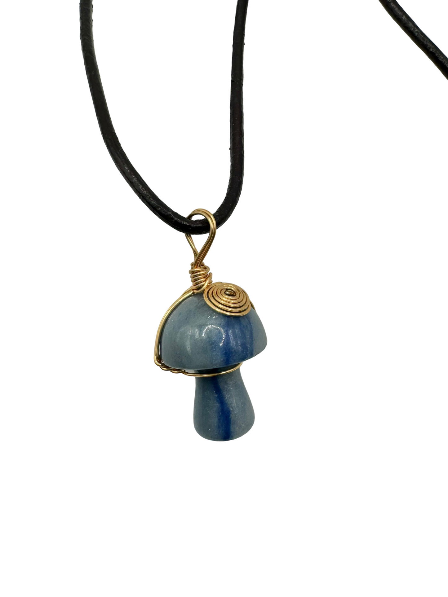 Blue Aventurine Mushroom Necklace